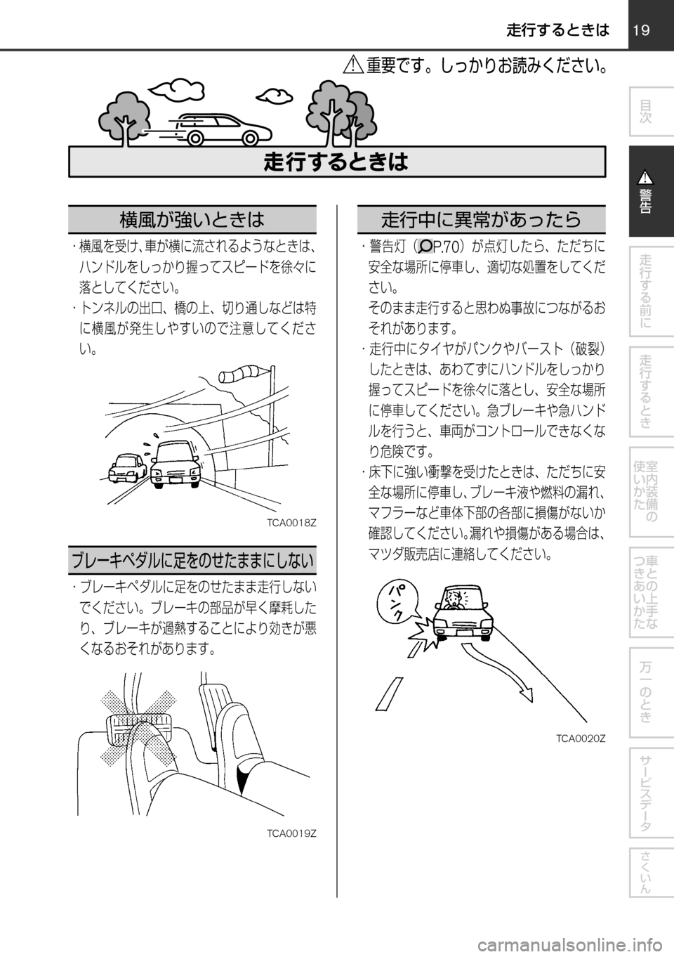 MAZDA MODEL FAMILIA VAN 2017  ファミリアバン｜取扱説明書 (in Japanese) 	OApb{`lT“S¡ˆXi^M{！

øæb”qVx18
	OApb{`lT“S¡ˆXi^M{！

øæb”qVx19
	qw	Í	smVKMTh
èº
÷
‹w–MTh

øæb”qV

ø�