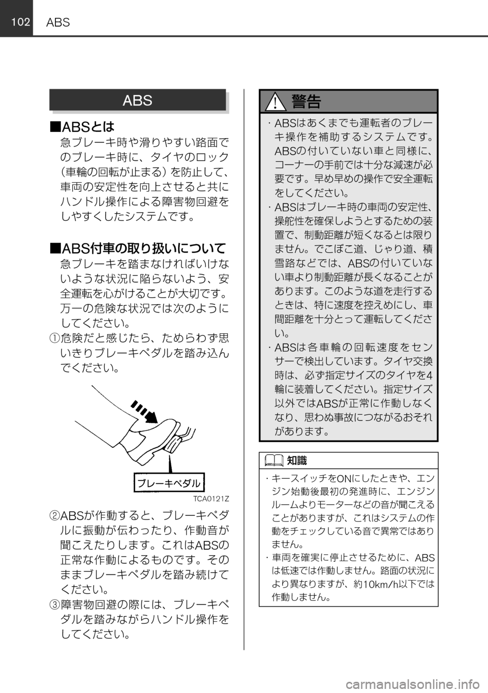 MAZDA MODEL FAMILIA VAN 2016  ファミリアバン｜取扱説明書 (in Japanese) 102
ÙABSqx
xÒè”©Ì È“ÏØp
wÒè”© Ìtz » àwé¿«
¢	 ws8U­‡”£ ›w­`oz
	†w †
Q› ²	Í^d”qž t
ËïÅ