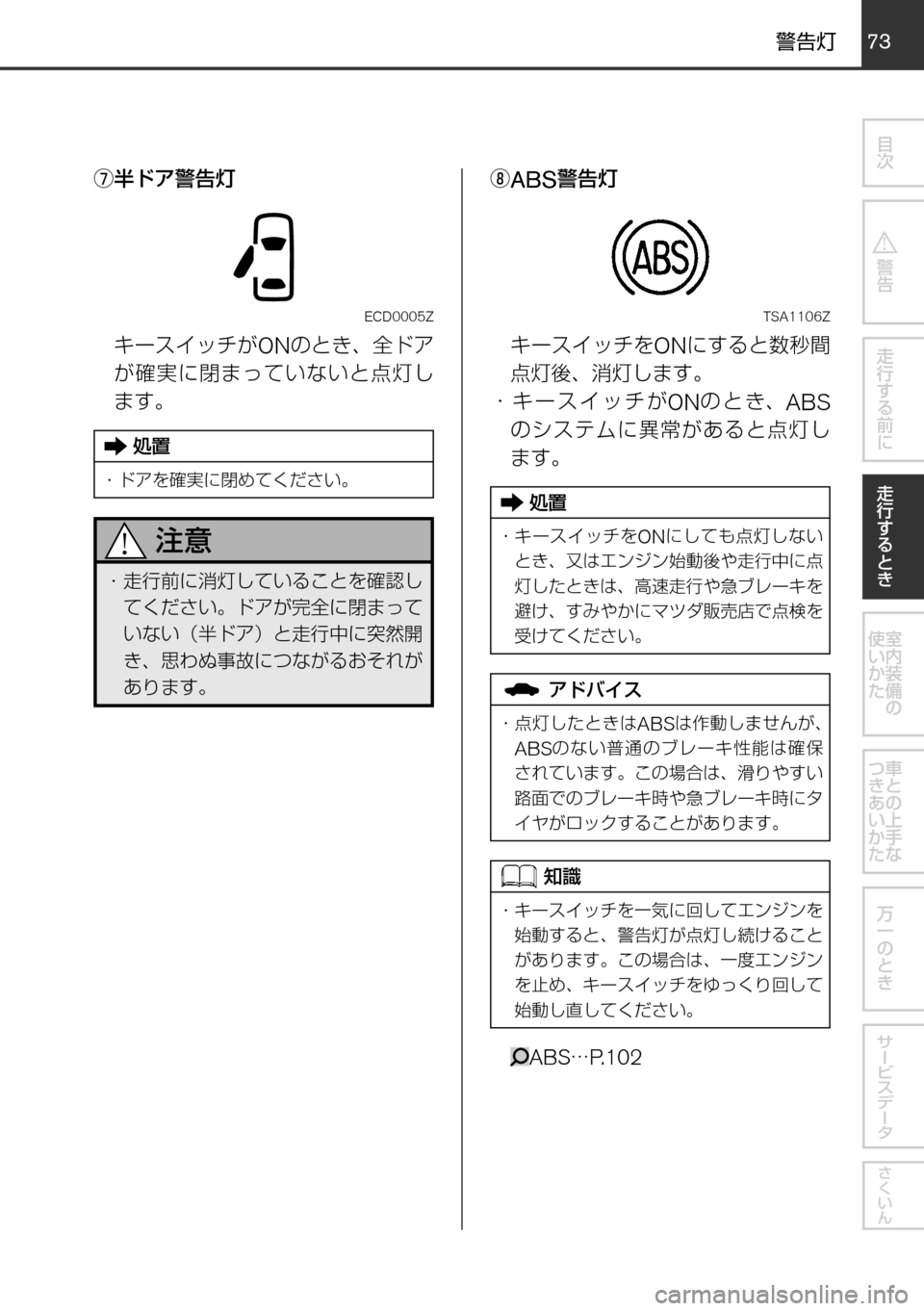 MAZDA MODEL FAMILIA VAN 2016  ファミリアバン｜取扱説明書 (in Japanese) 7273
	qw	Í	s
mVKMTh èº
÷
‹w
–MTh 
øæb”qV 
øæb”
²t
！ / èÍ
ª°wqV
±ÓÏµÃÓ»
^XMœ
ŠABS/n
TSA
1106Z
©”µ ¿½