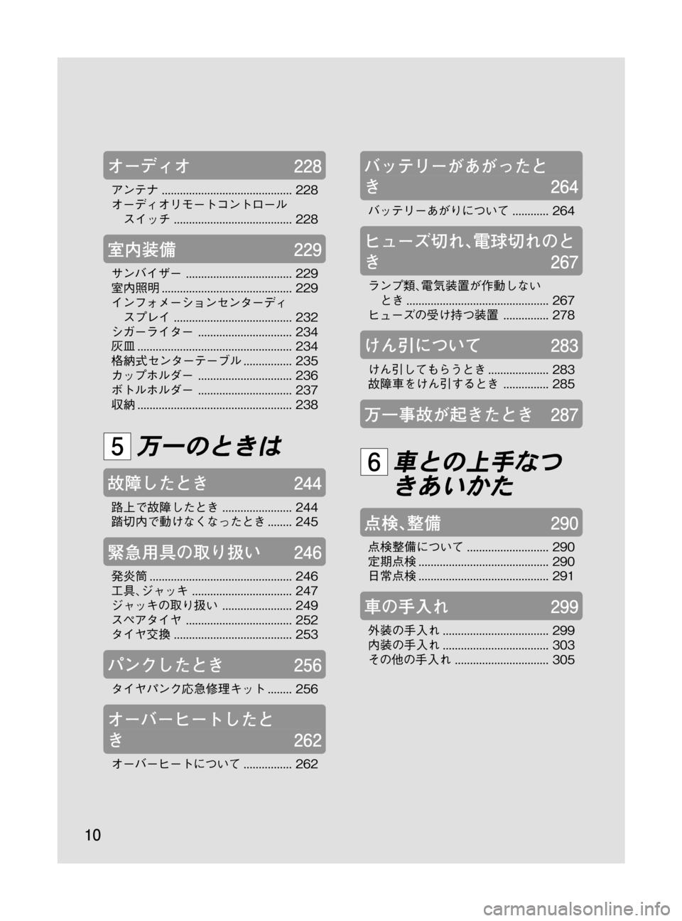 MAZDA MODEL MPV 2008 取扱説明書 (in Japanese) Black plate (10,1)
オーディオ228
アンテナ........................................... 228
オーディオリモートコントロール
スイッチ....................................... 228
MAZDA MODEL MPV 2008 取扱説明書 (in Japanese) Black plate (10,1)
オーディオ228
アンテナ........................................... 228
オーディオリモートコントロール
スイッチ....................................... 228