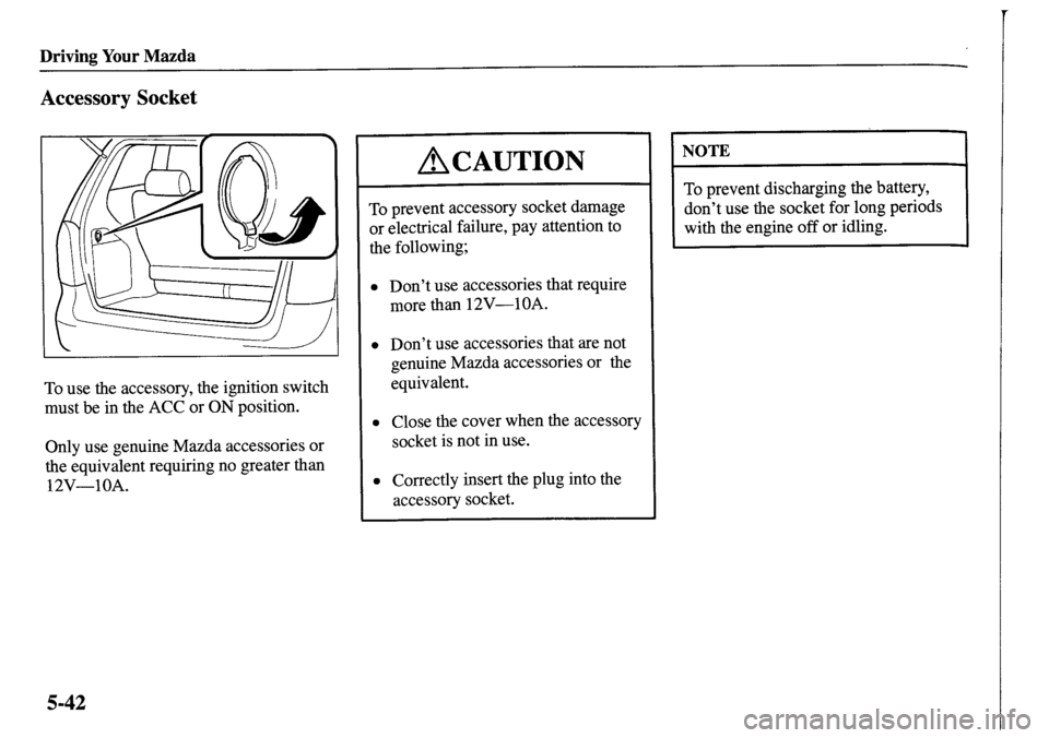 MAZDA MODEL MPV 2001 Owners Manual (in English) MAZDA MODEL MPV 2001 Owners Manual (in English)
