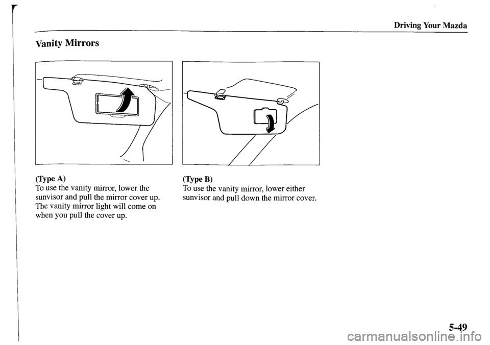 MAZDA MODEL MPV 2001 Owners Manual (in English) MAZDA MODEL MPV 2001 Owners Manual (in English)