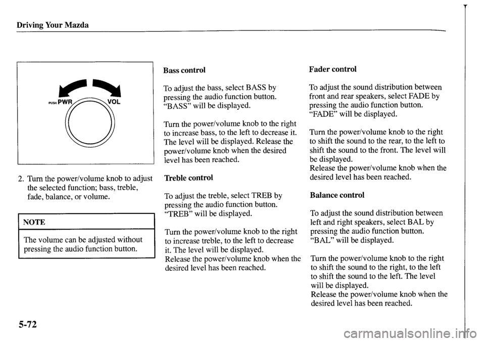 MAZDA MODEL MPV 2001 Owners Manual (in English) MAZDA MODEL MPV 2001 Owners Manual (in English)