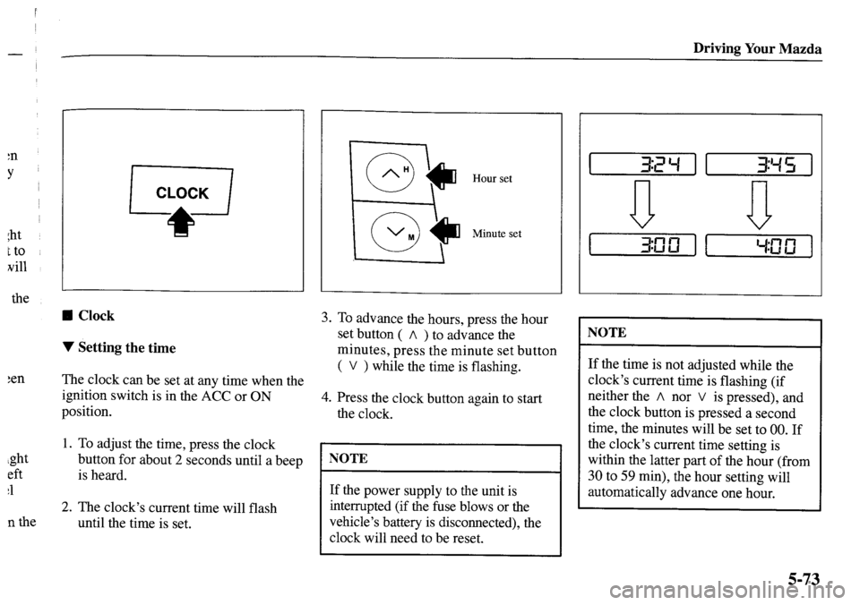MAZDA MODEL MPV 2001 Owners Manual (in English) MAZDA MODEL MPV 2001 Owners Manual (in English)