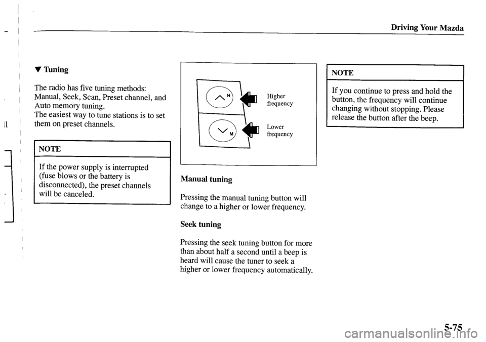 MAZDA MODEL MPV 2001 Owners Manual (in English) MAZDA MODEL MPV 2001 Owners Manual (in English)