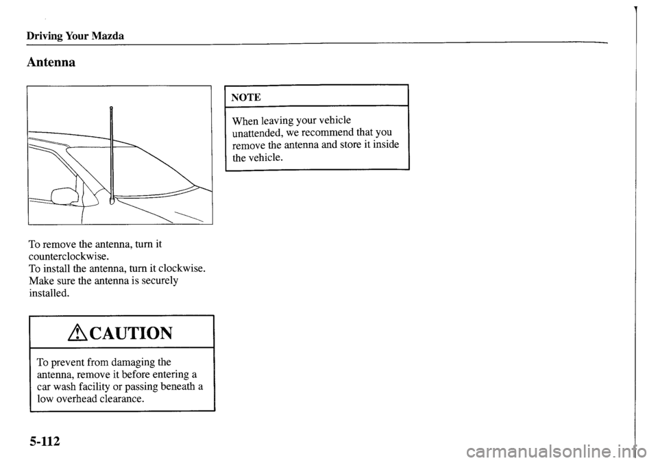 MAZDA MODEL MPV 2001 Owners Manual (in English) MAZDA MODEL MPV 2001 Owners Manual (in English)