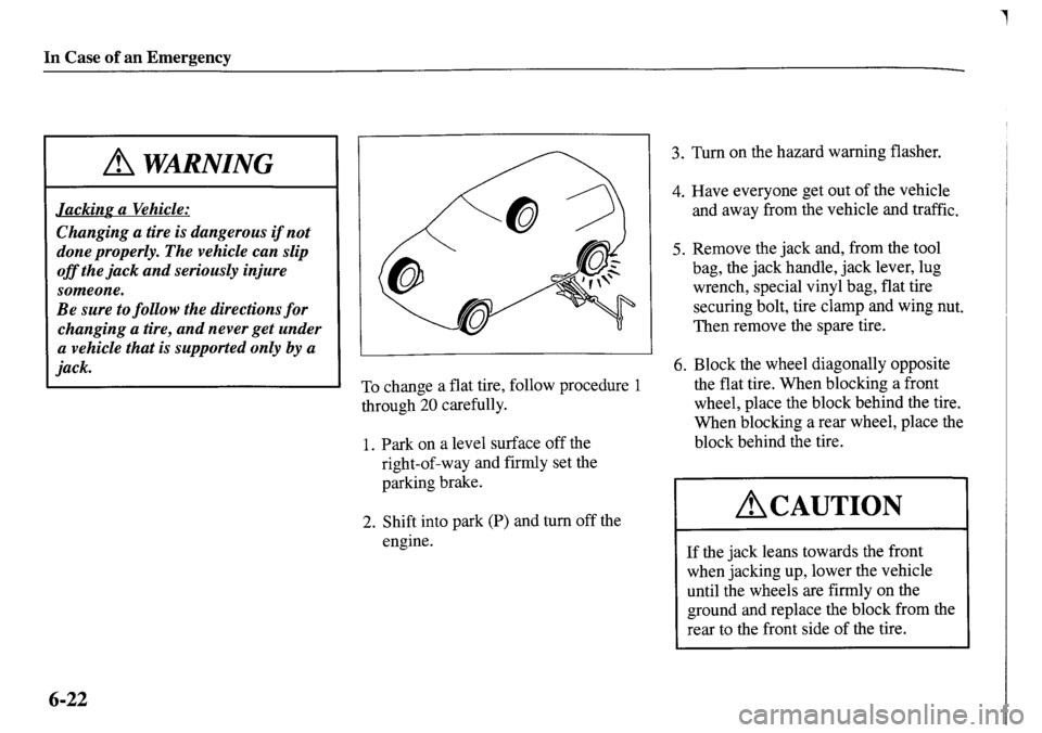 MAZDA MODEL MPV 2001  Owners Manual (in English) 