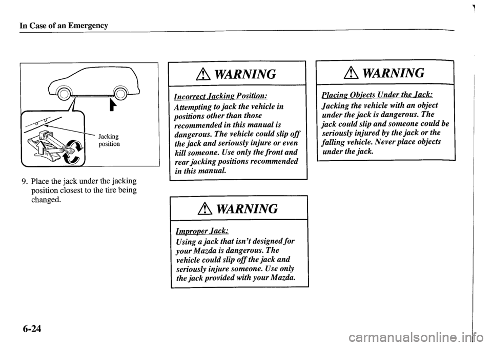 MAZDA MODEL MPV 2001  Owners Manual (in English) 