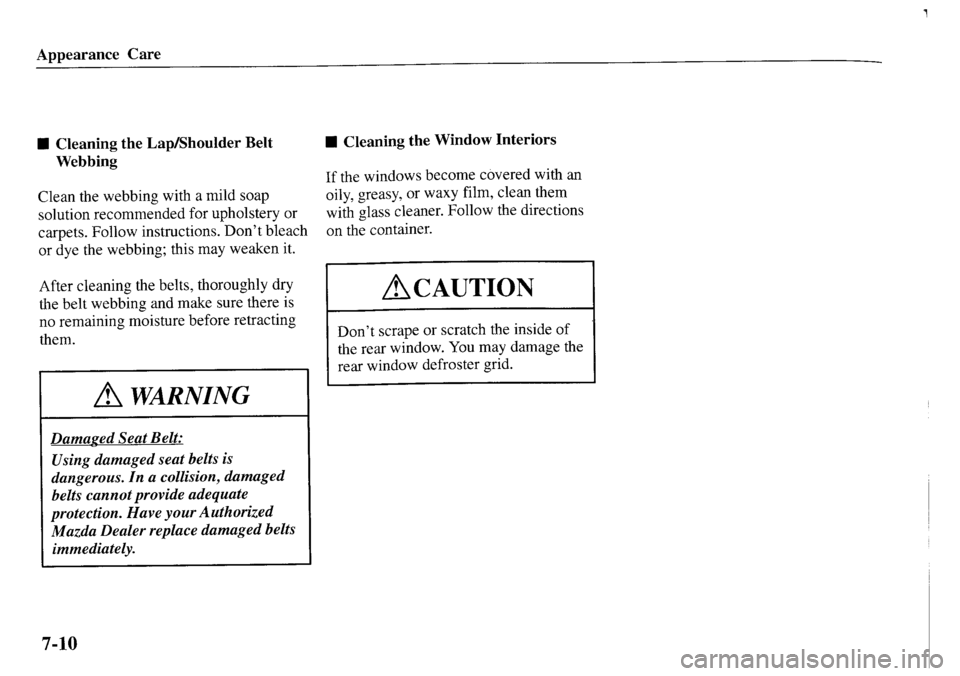 MAZDA MODEL MPV 2001  Owners Manual (in English) 