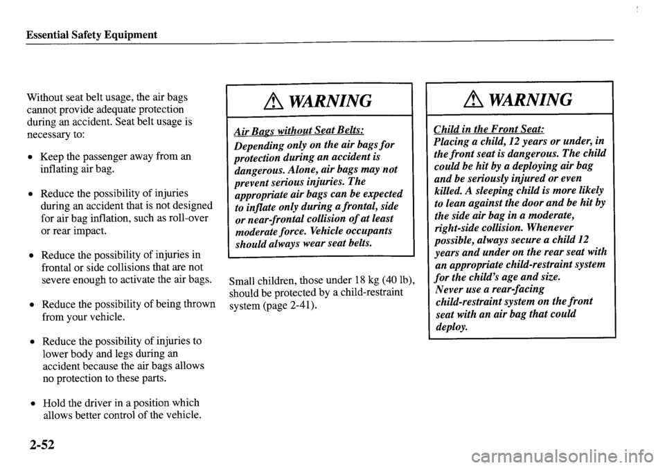 MAZDA MODEL MPV 2001 (in English) Repair Manual MAZDA MODEL MPV 2001 (in English) Repair Manual