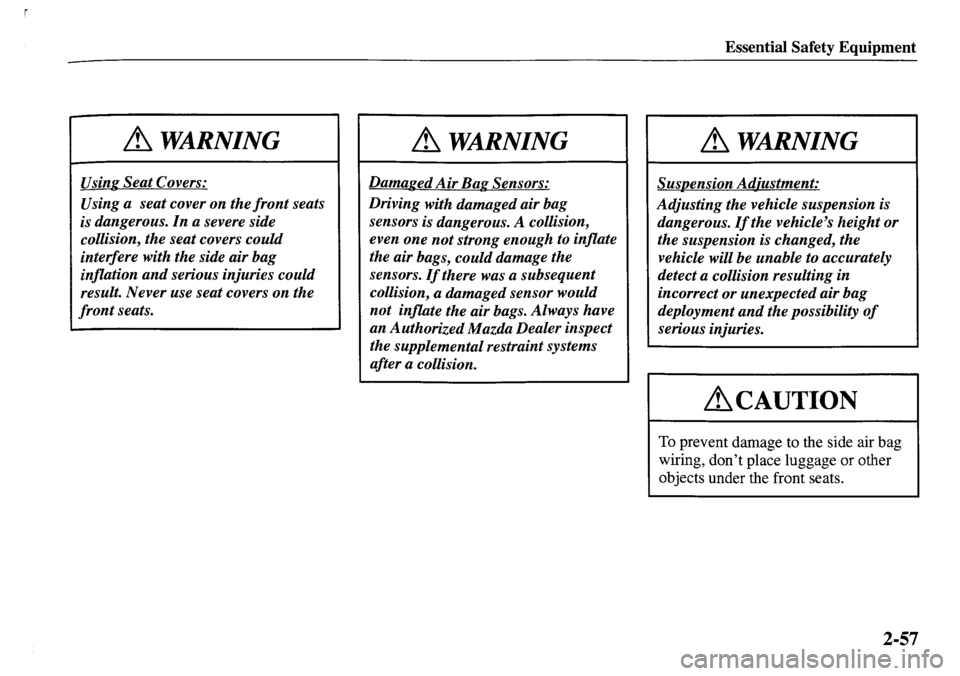 MAZDA MODEL MPV 2001 (in English) Repair Manual MAZDA MODEL MPV 2001 (in English) Repair Manual