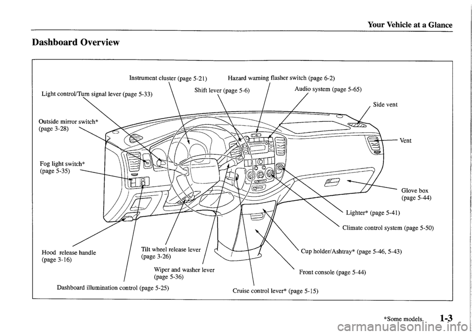 MAZDA MODEL MPV 2001  Owners Manual (in English) 