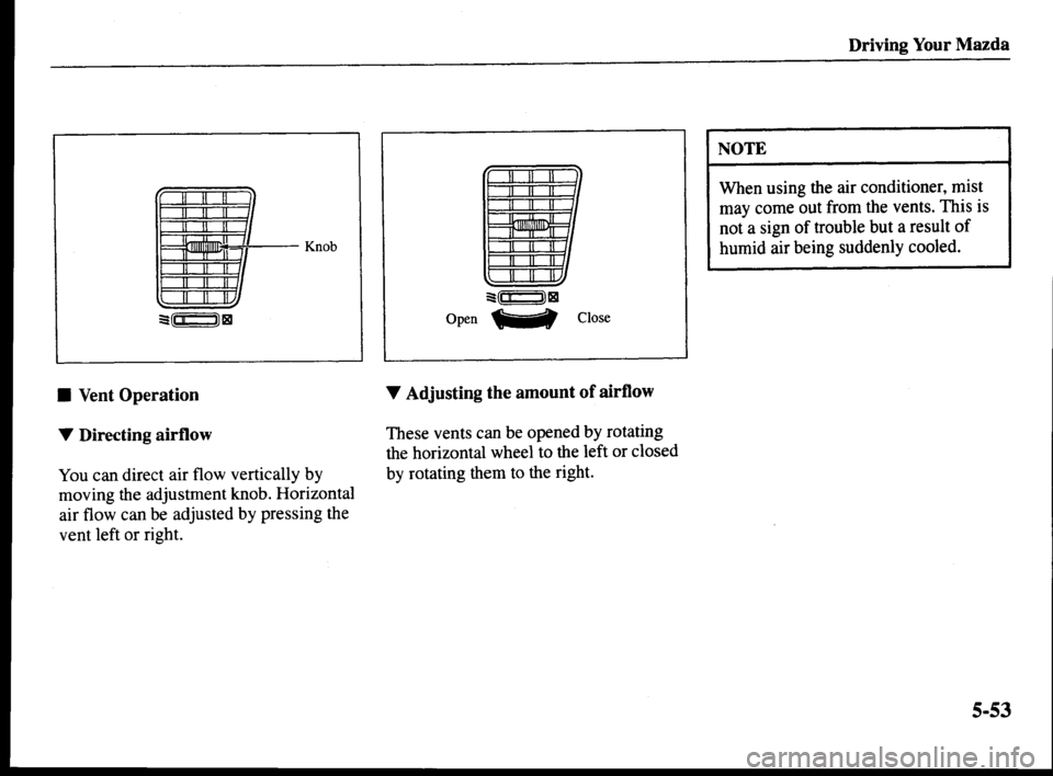 MAZDA MODEL MPV 2000  Owners Manual (in English) 