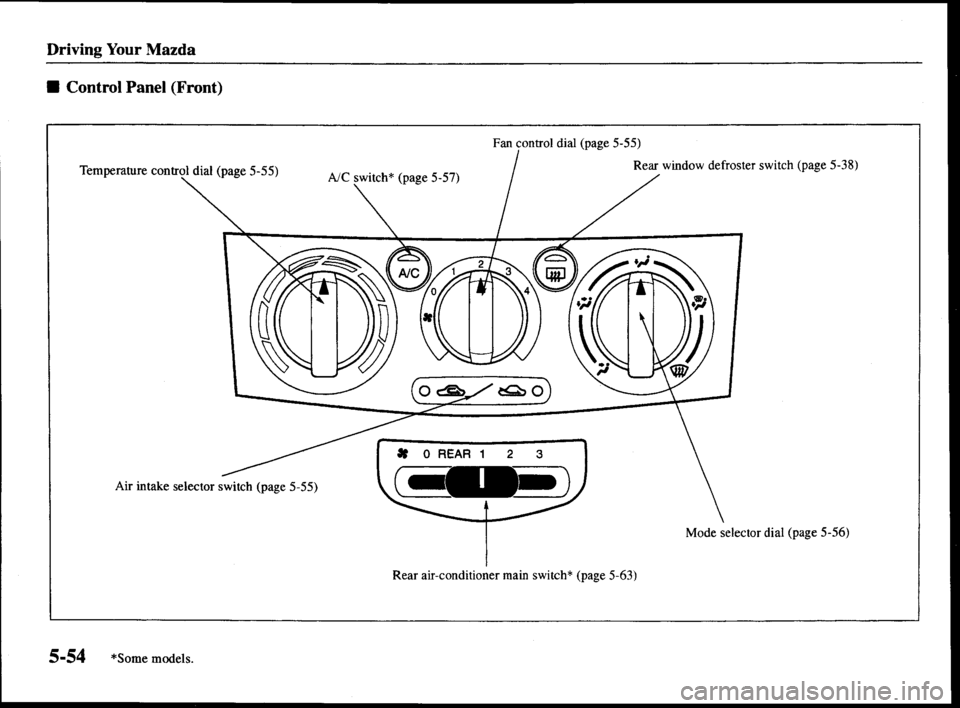 MAZDA MODEL MPV 2000  Owners Manual (in English) 
