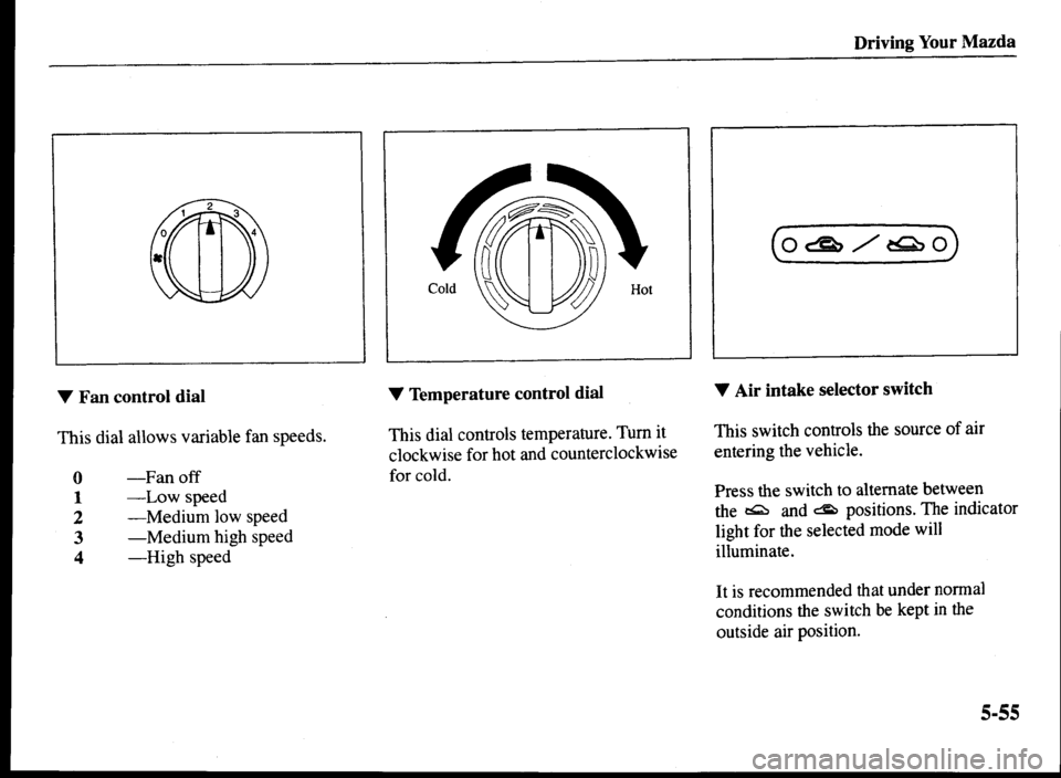MAZDA MODEL MPV 2000  Owners Manual (in English) 