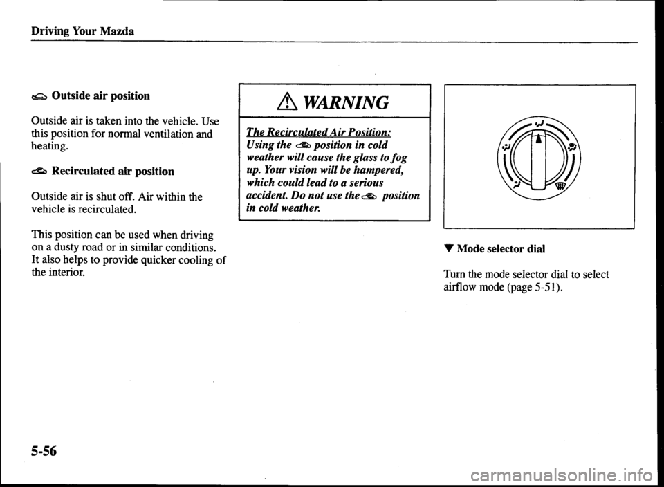 MAZDA MODEL MPV 2000  Owners Manual (in English) 