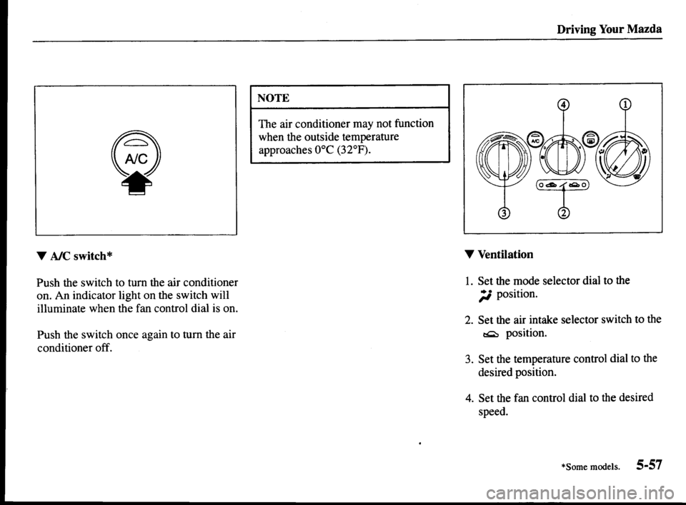 MAZDA MODEL MPV 2000  Owners Manual (in English) 
