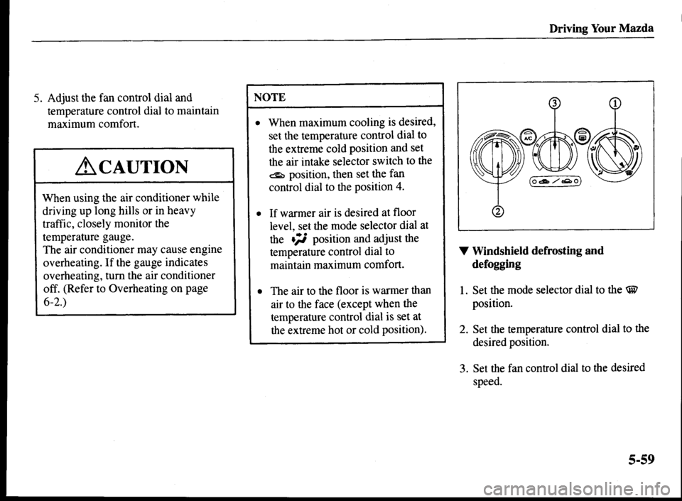 MAZDA MODEL MPV 2000  Owners Manual (in English) 