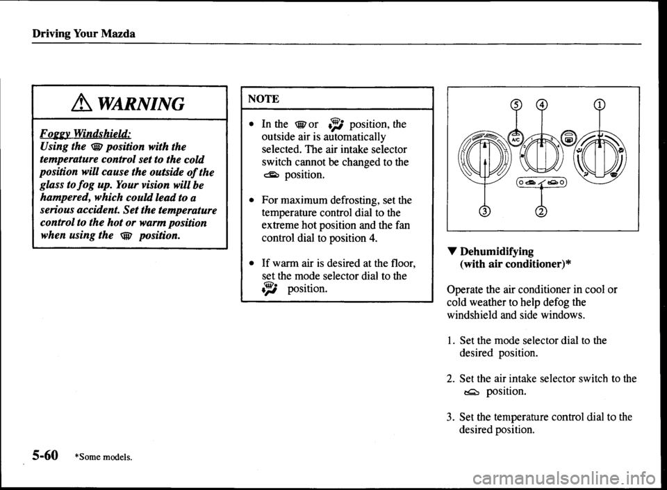 MAZDA MODEL MPV 2000  Owners Manual (in English) 