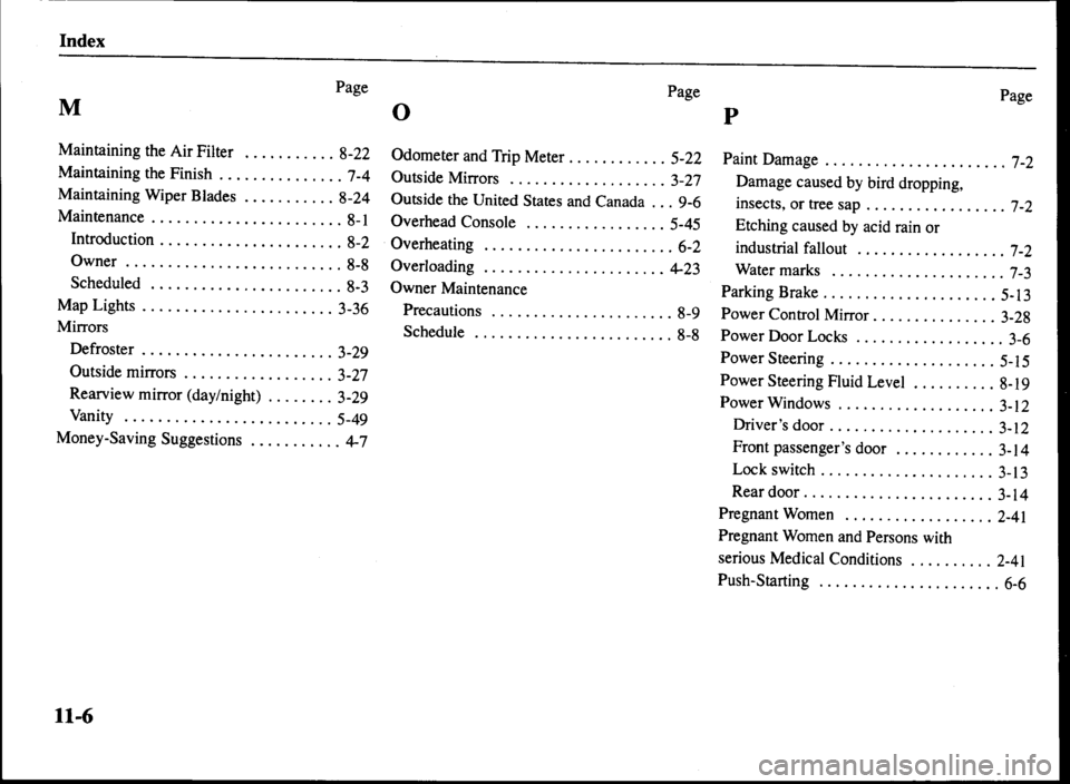 MAZDA MODEL MPV 2000  Owners Manual (in English) 