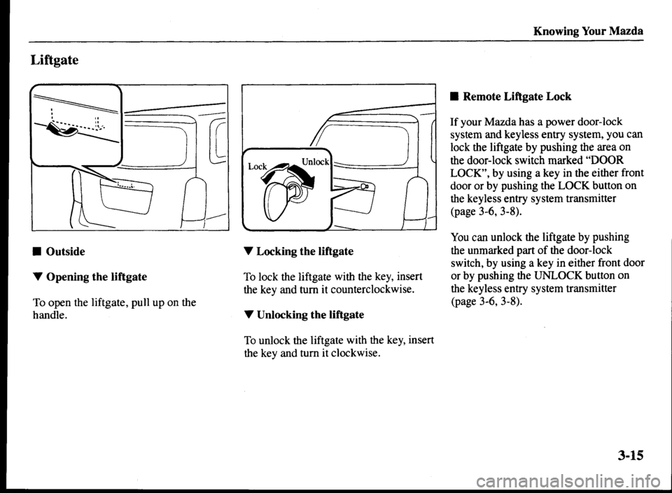 MAZDA MODEL MPV 2000 Owners Manual (in English) MAZDA MODEL MPV 2000 Owners Manual (in English)
