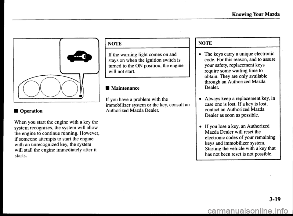 MAZDA MODEL MPV 2000 Owners Manual (in English) MAZDA MODEL MPV 2000 Owners Manual (in English)