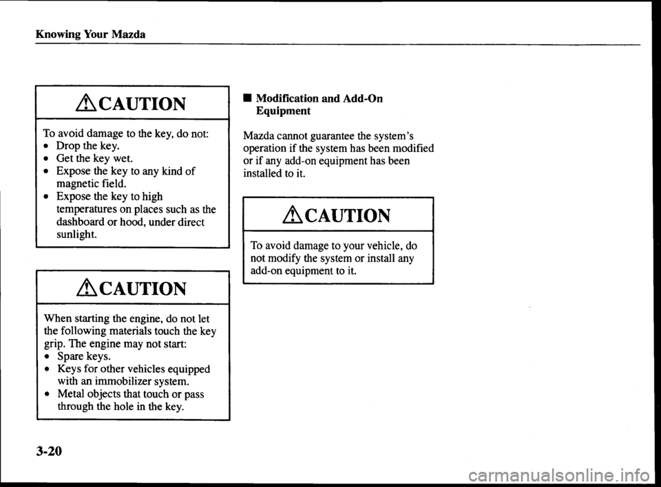 MAZDA MODEL MPV 2000 Owners Manual (in English) MAZDA MODEL MPV 2000 Owners Manual (in English)