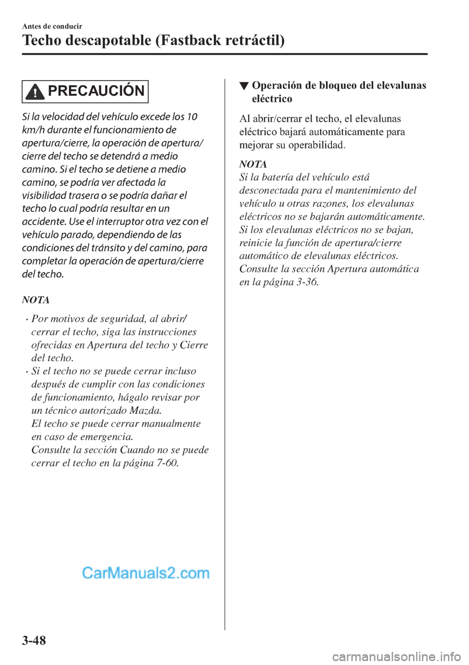 MAZDA MODEL MX-5 2017  Manual del propietario (in Spanish)  �3�5�(�&�$�8�&�,�