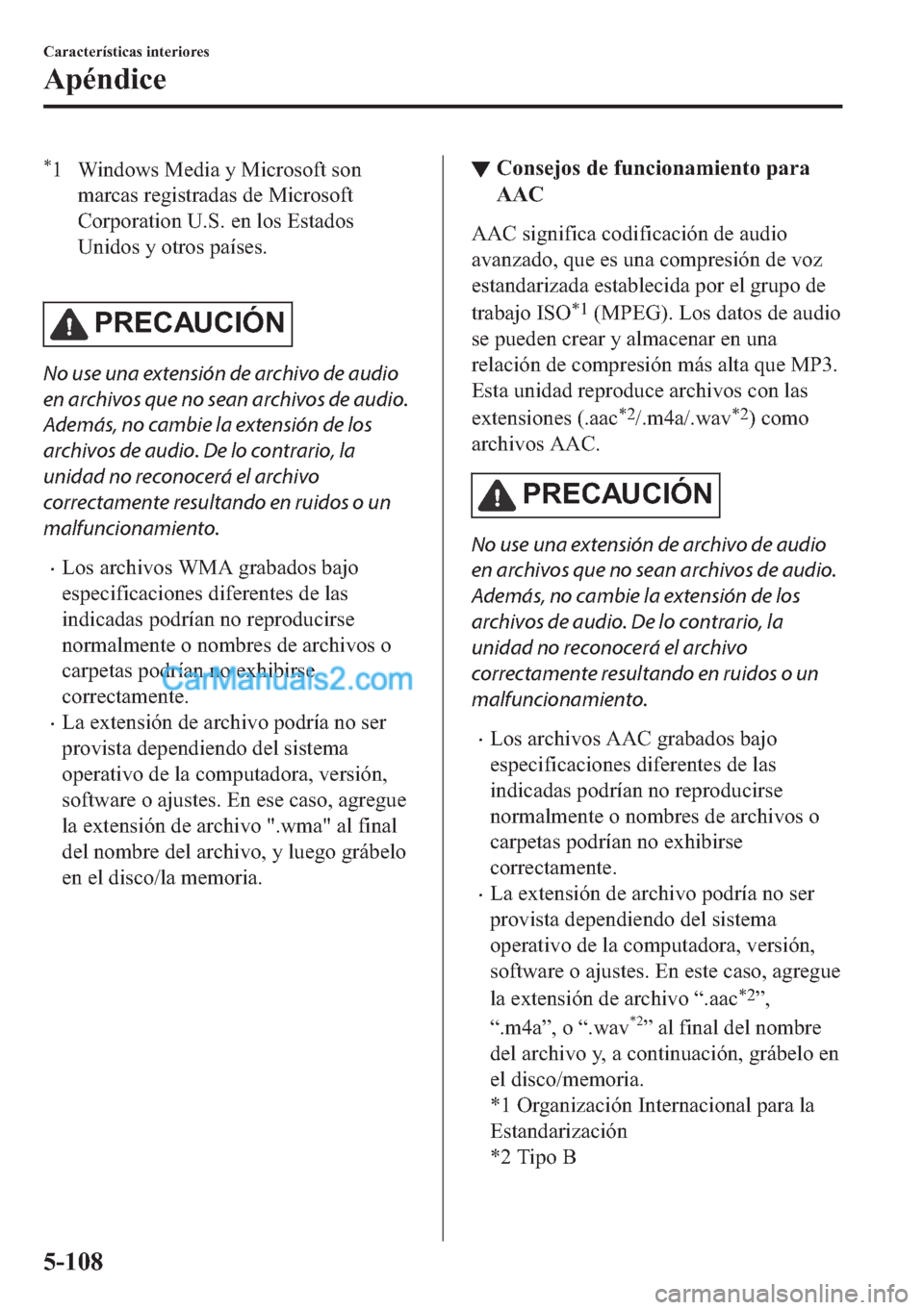 MAZDA MODEL MX-5 2017  Manual del propietario (in Spanish)  �
� �:�L�Q�G�R�Z�V��0�H�G�L�D��\��0�L�F�U�R�V�R�I�W��V�R�Q
�P�D�U�F�D�V��U�H�J�L�V�W�U�D�G�D�V��G�H��0�L�F�U�R�V�R�I�W
�&�R�U�S�R�U�D�W�L�R�Q��8��6���H�Q��O�R�V��(�V�W�D�G�R�V
�8�Q�L�G�R
