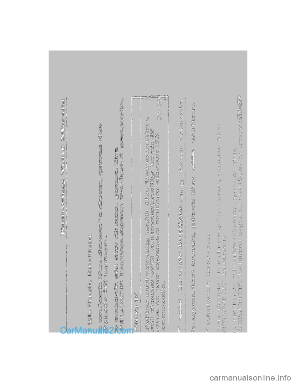 MAZDA MODEL MILLENIA 2001 (in English) Repair Manual MAZDA MODEL MILLENIA 2001 (in English) Repair Manual