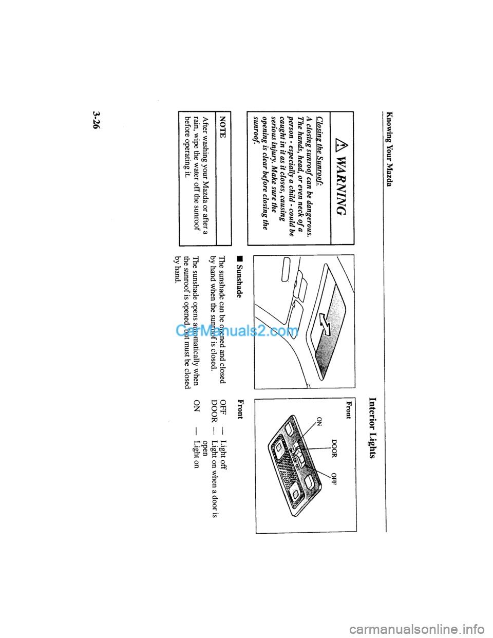 MAZDA MODEL MILLENIA 2000 (in English) Manual PDF MAZDA MODEL MILLENIA 2000 (in English) Manual PDF