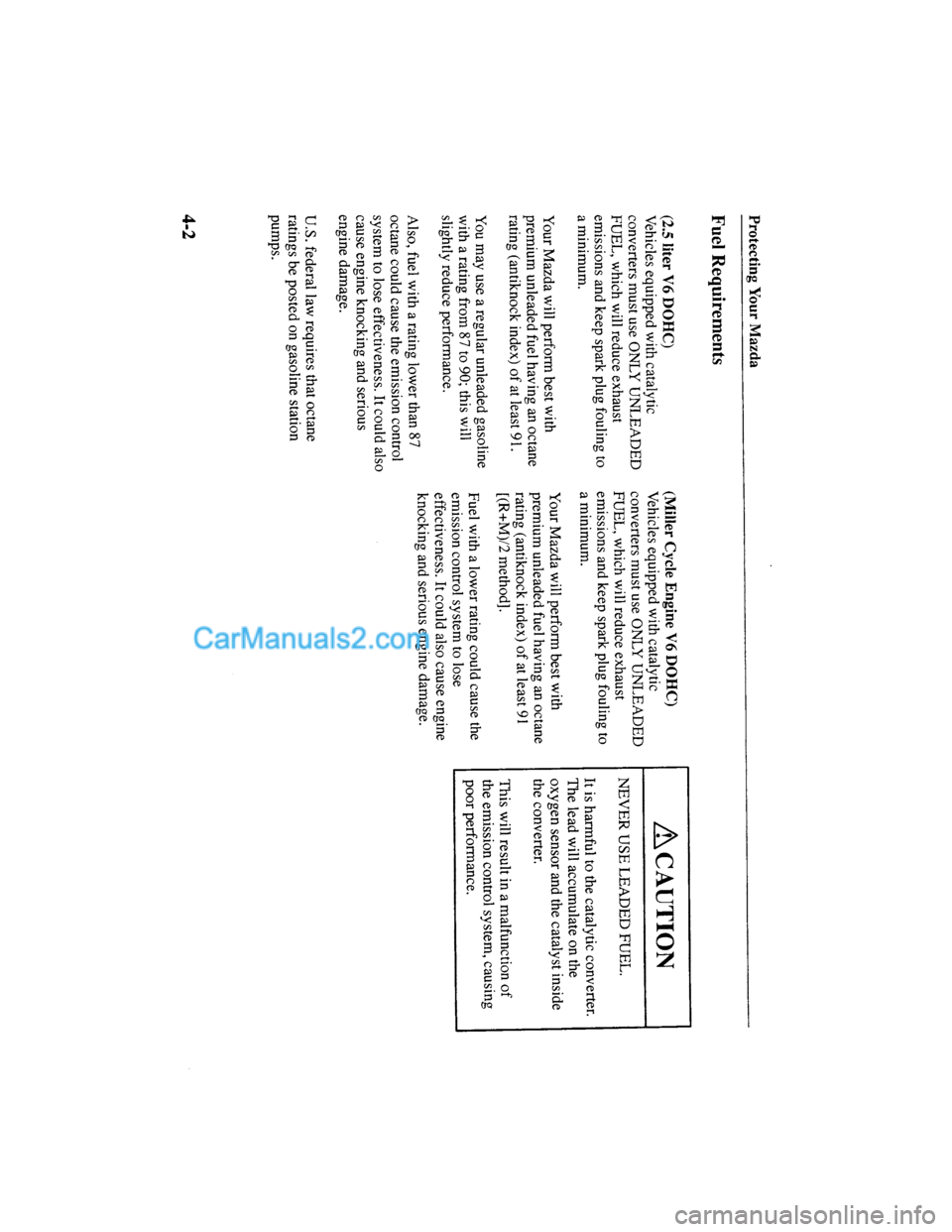 MAZDA MODEL MILLENIA 2000 (in English) Manual PDF MAZDA MODEL MILLENIA 2000 (in English) Manual PDF