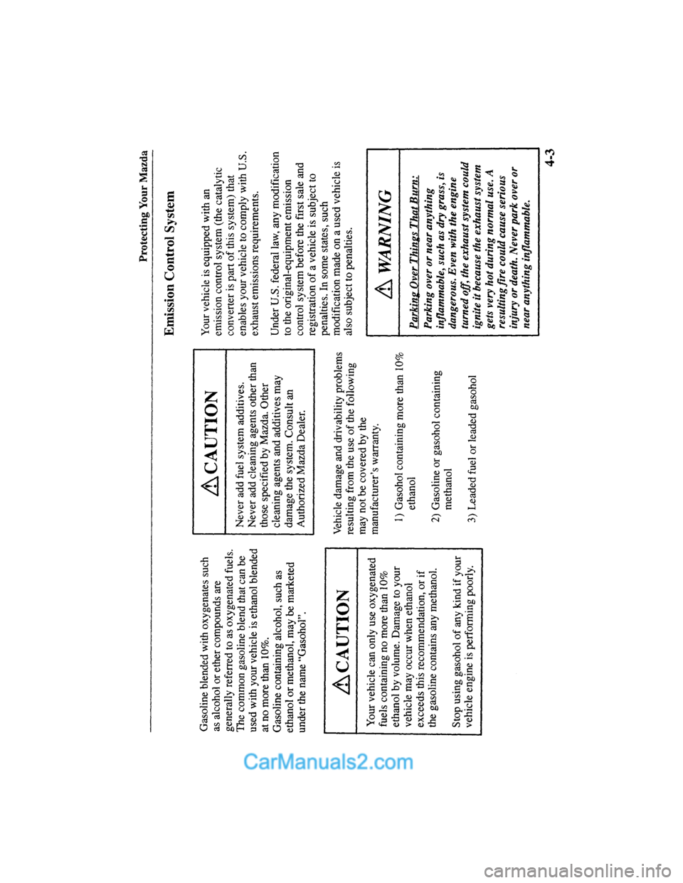 MAZDA MODEL MILLENIA 2000 (in English) Manual PDF MAZDA MODEL MILLENIA 2000 (in English) Manual PDF