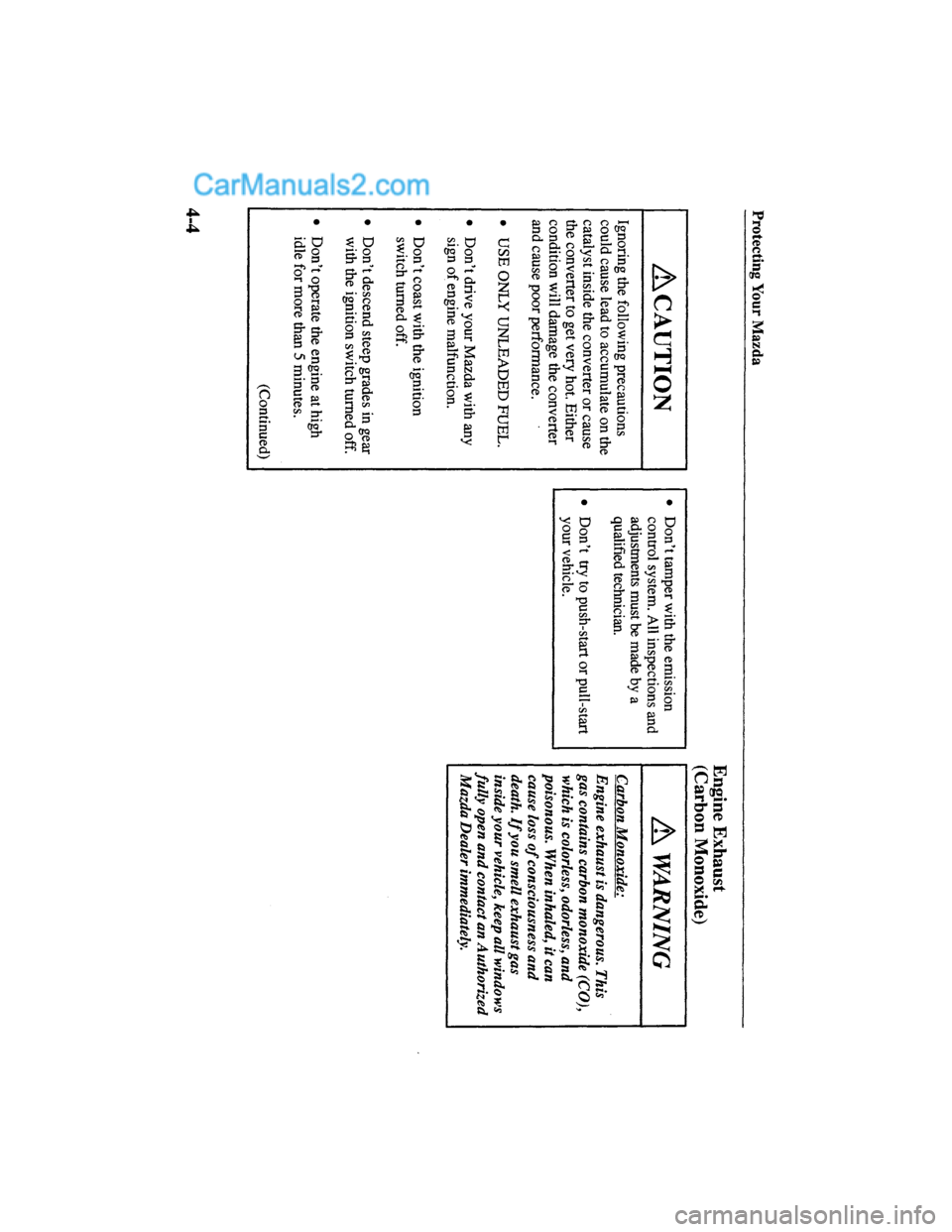 MAZDA MODEL MILLENIA 2000 (in English) Manual PDF MAZDA MODEL MILLENIA 2000 (in English) Manual PDF