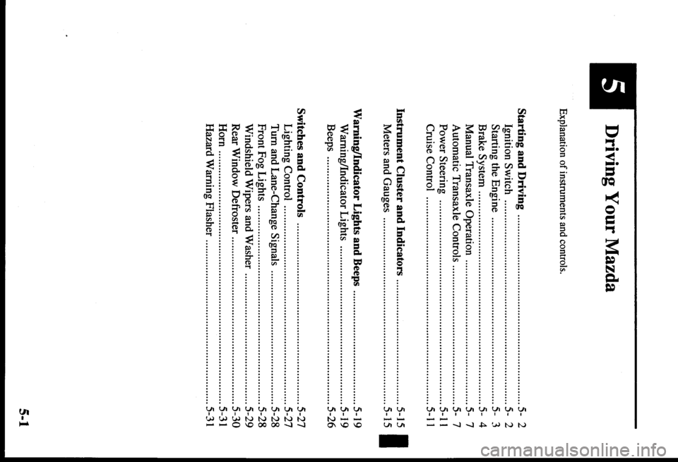 MAZDA MODEL PROTÉGÉ 2000 (in English) Manual PDF MAZDA MODEL PROTÉGÉ 2000 (in English) Manual PDF