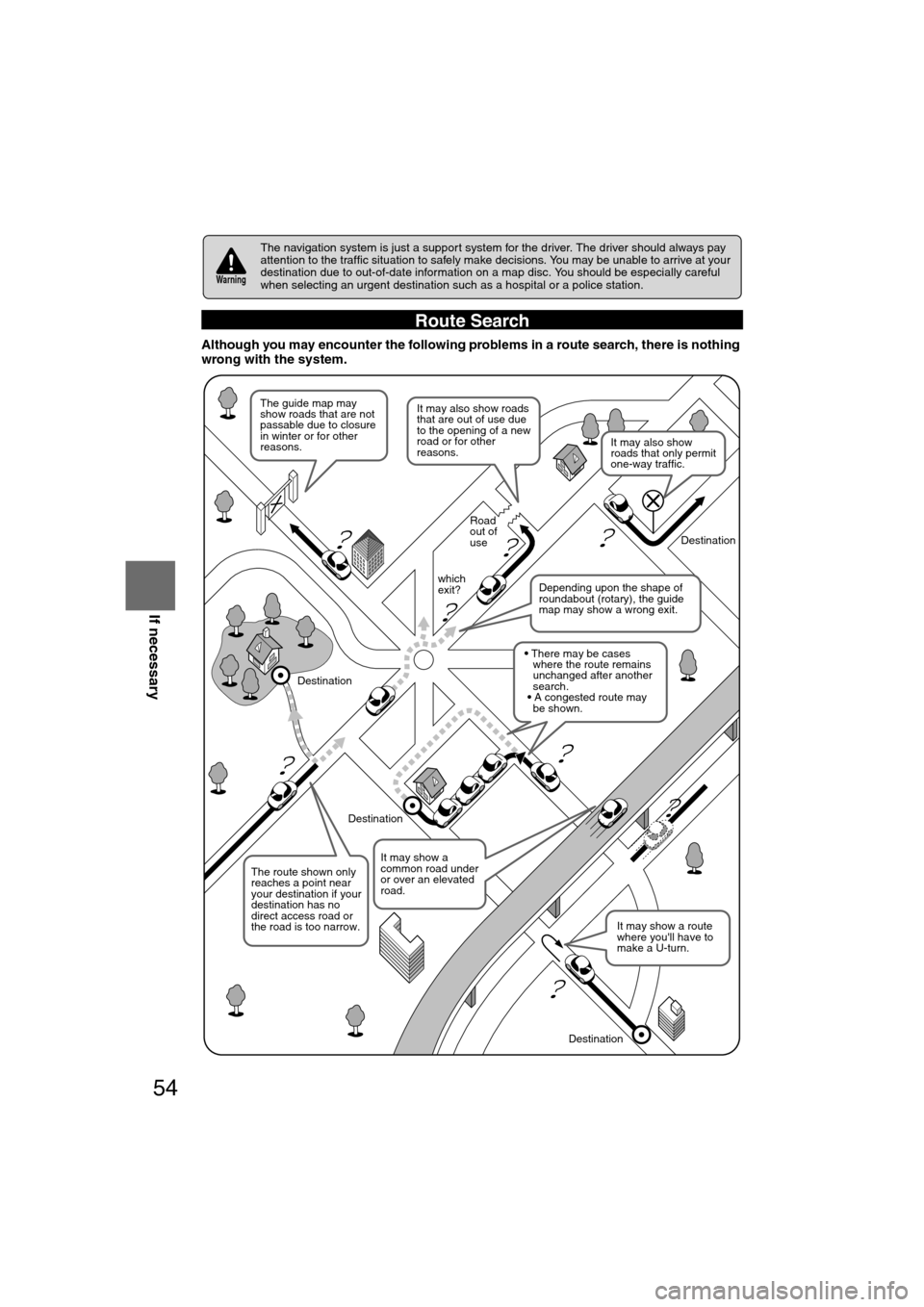 MAZDA MODEL RX 8 2008 Owners Manual (in English) 54
Before
UseGetting
started
RoutingAddress
Book
Vo i c e Recognition
If necessary
Although you may encounter the following problems in a route search, there is nothing
wrong with the system.
The MAZDA MODEL RX 8 2008 Owners Manual (in English) 54
Before
UseGetting
started
RoutingAddress
Book
Vo i c e Recognition
If necessary
Although you may encounter the following problems in a route search, there is nothing
wrong with the system.
The