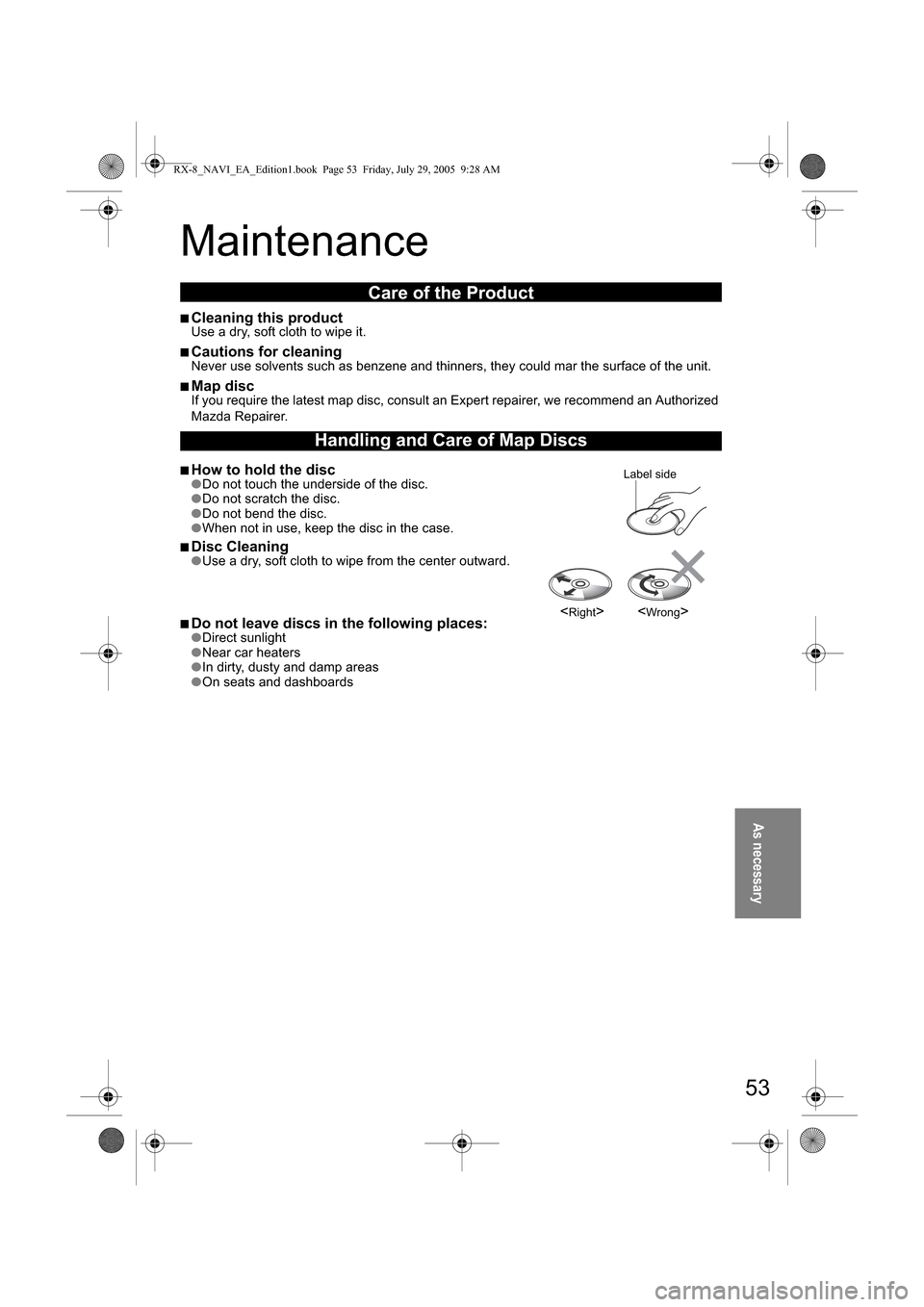 MAZDA MODEL RX 8 2006  Owners Manual (in English)  $
	




■3 *)*+-)"!#$%&5>

■%)#*(#!&3 *)*+#

2




>


