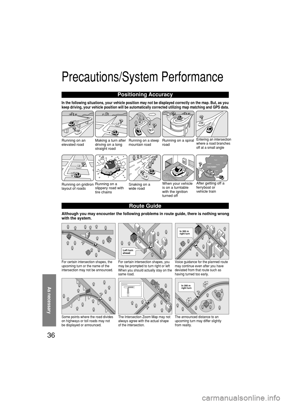MAZDA MODEL RX 8 2004  Navigation Manual (in English) Although yo
wrong with t
?
The\bro
reach
your\bd
dest\fn
d\frect
the\bro
The
sho
pas
\fn\bw
reas
Warning
The\bn
atten
dest\fn
when
36
Route Guide
Although you may encounter the f\Oollowing problem\b i