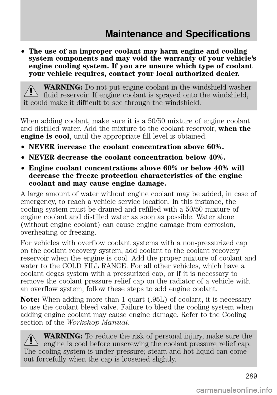 MAZDA MODEL TRIBUTE 2010  Owners Manual (in English) 