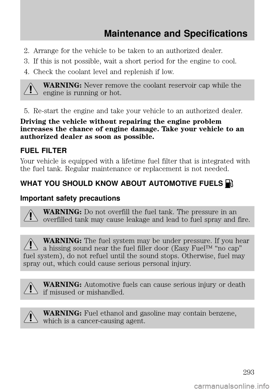 MAZDA MODEL TRIBUTE 2010  Owners Manual (in English) 