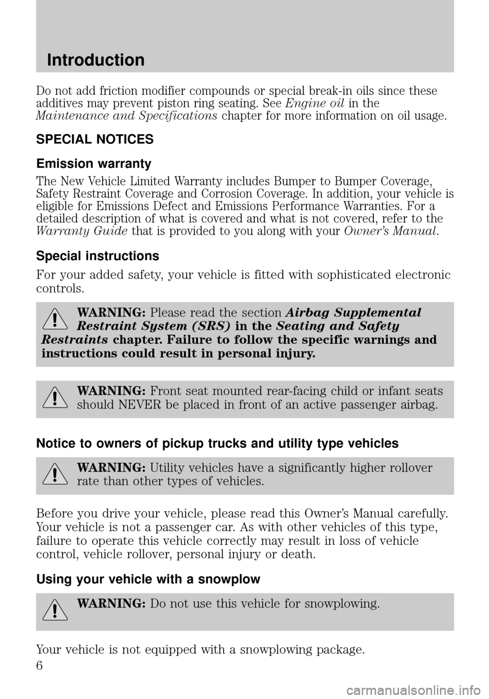 MAZDA MODEL TRIBUTE 2010  Owners Manual (in English) 
