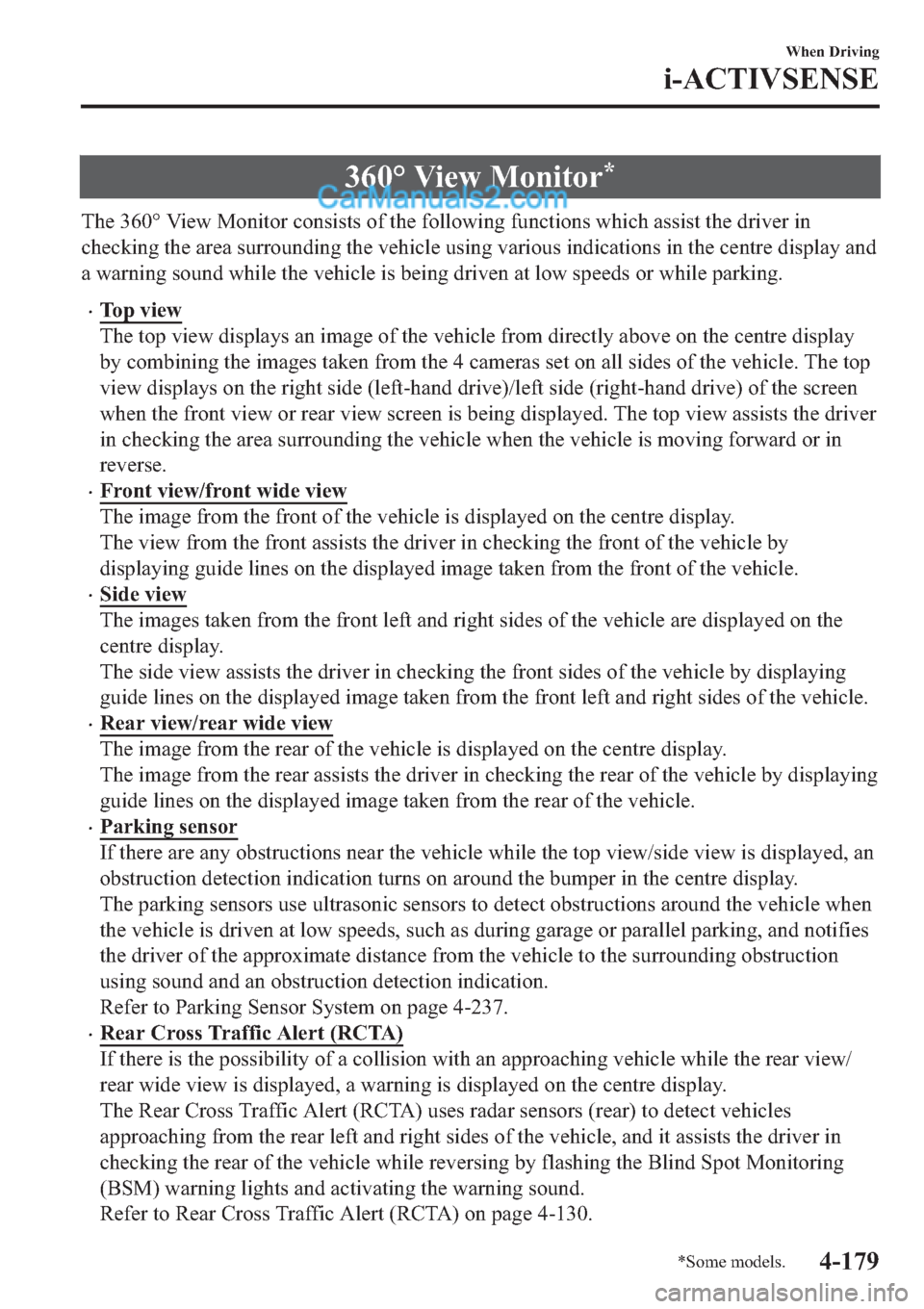 MAZDA MODEL 2 2019  Owners Manual (in English) ����