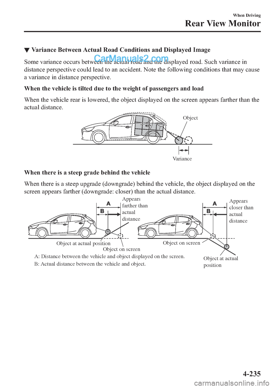 MAZDA MODEL 2 2019   (in English) Workshop Manual ▼�9�D�U�L�D�Q�F�H��%�H�W�Z�H�H�Q��$�F�W�X�D�O��5�R�D�G��&�R�Q�G�L�W�L�R�Q�V��D�Q�G���L�V�S�O�D�\�H�G��,�P�D�J�H
�6�R�P�H��Y�D�U�L�D�Q�F�H��R�F�F�X�U�V��E�H�W�Z�H�H�Q��W�K�H��D�F�W�X�D�O