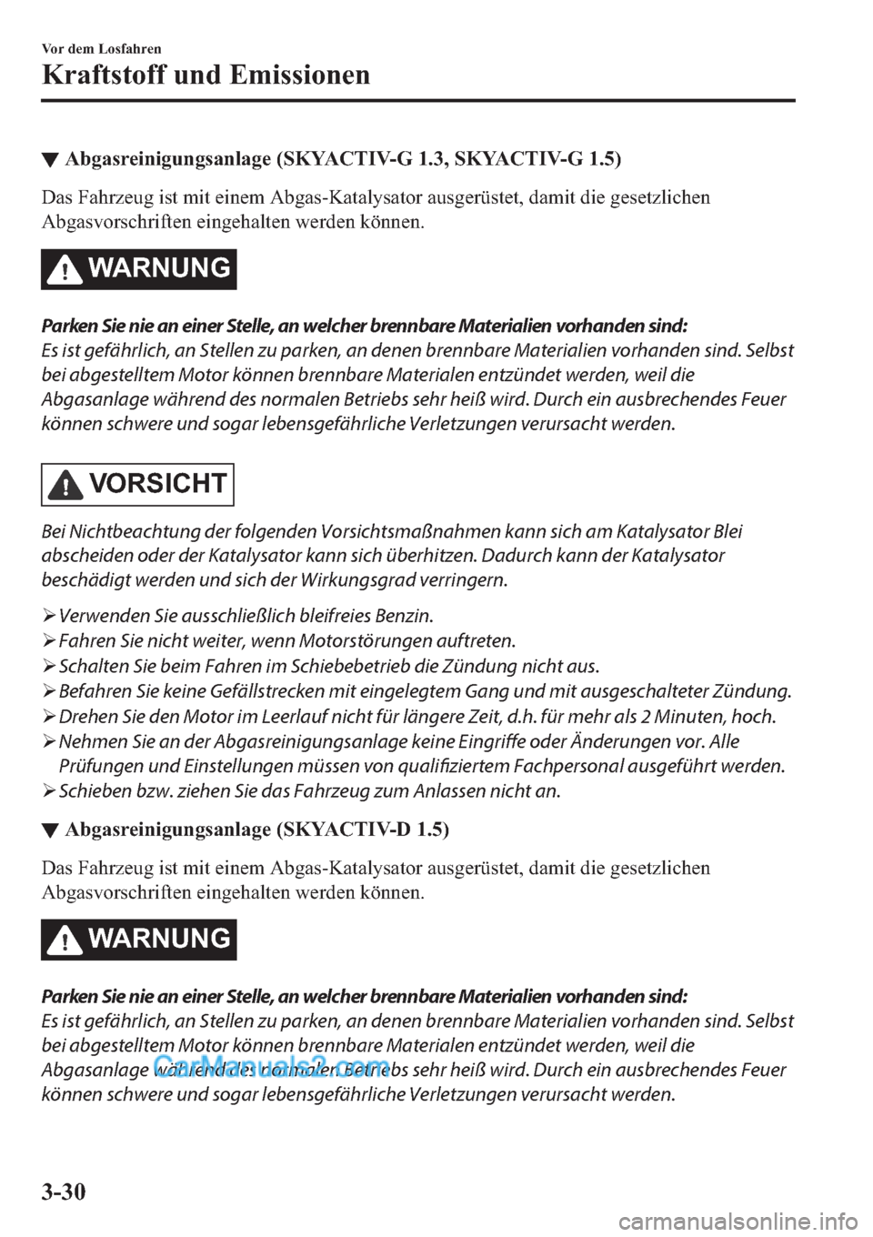 MAZDA MODEL 2 2019  Betriebsanleitung (in German) ▼�$�E�J�D�V�U�H�L�Q�L�J�X�Q�J�V�D�Q�O�D�J�H���6�.�<�$�&�7�,�9��*�������6�.�<�$�&�7�,�9��*�����
��D�V��)�D�K�U�]�H�X�J��L�V�W��P�L�W��H�L�Q�H�P��$�E�J�D�V��.�D�W�D�O�\�V�D�W�R�U