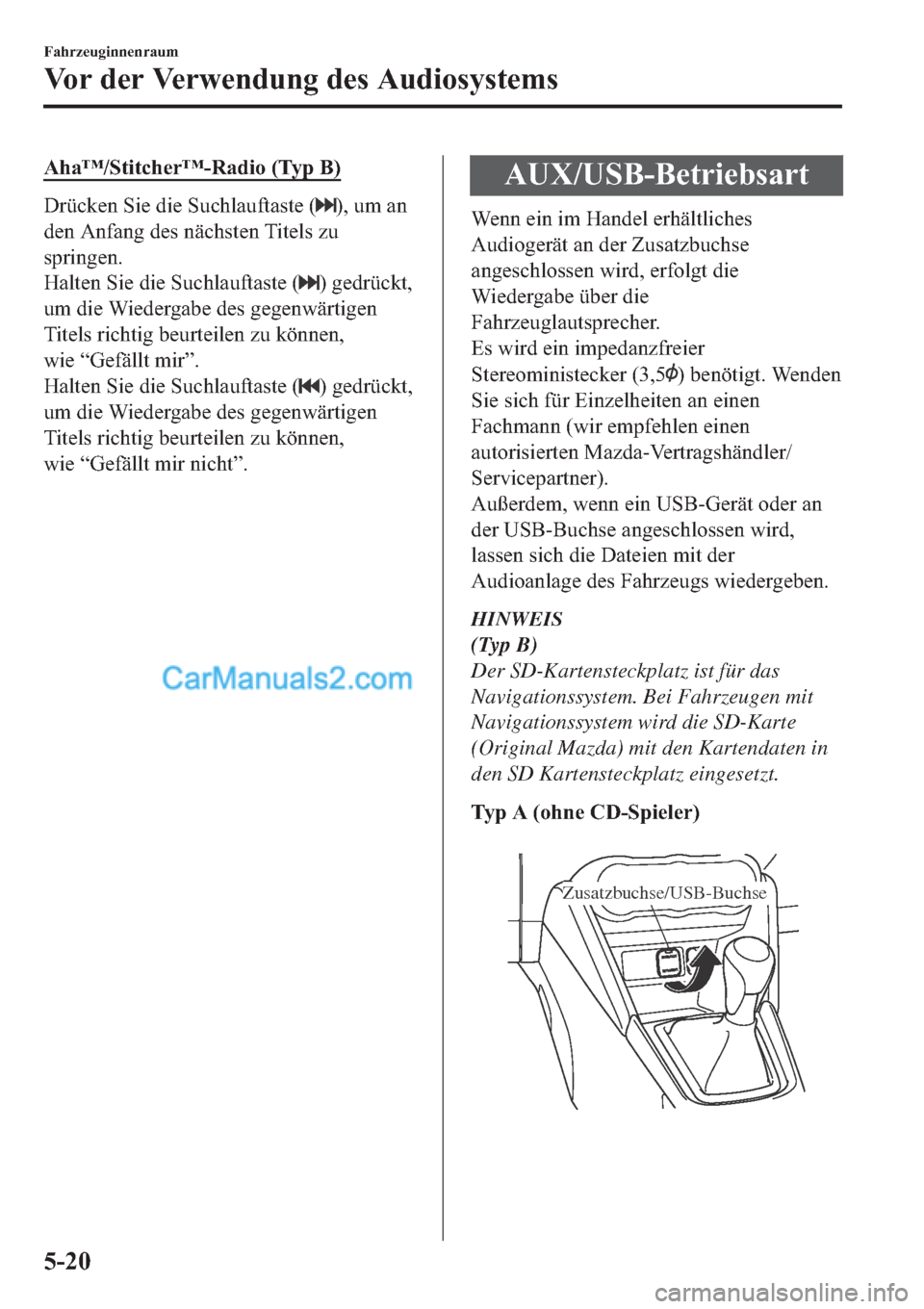 MAZDA MODEL 2 2019  Betriebsanleitung (in German) �$�K�D�