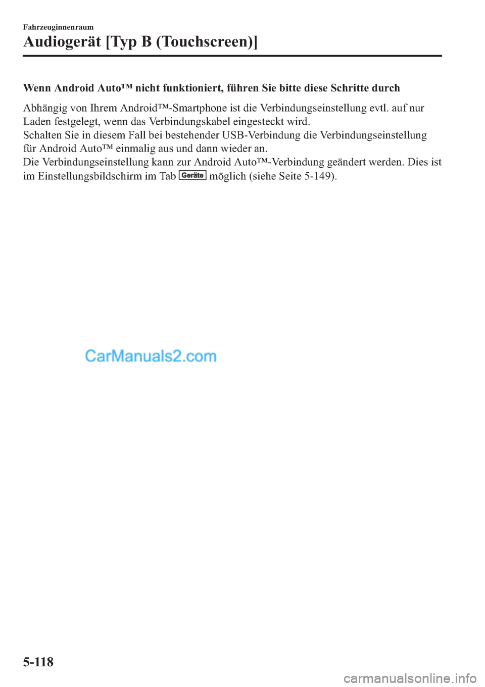 MAZDA MODEL 2 2019  Betriebsanleitung (in German) �:�H�Q�Q��$�Q�G�U�R�L�G��$�X�W�R�