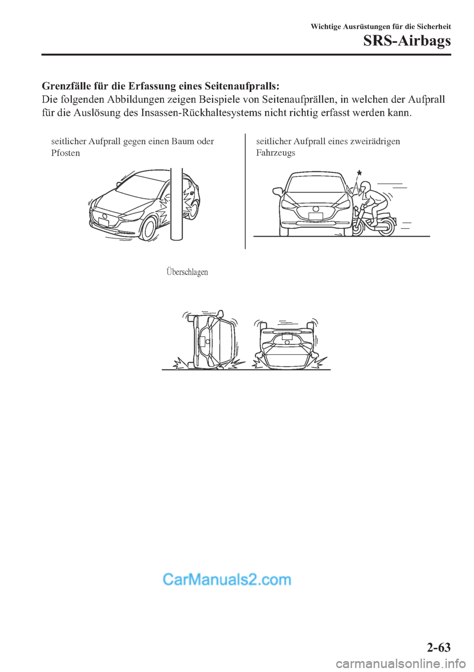 MAZDA MODEL 2 2019  Betriebsanleitung (in German) �*�U�H�Q�]�I�l�O�O�H��I�