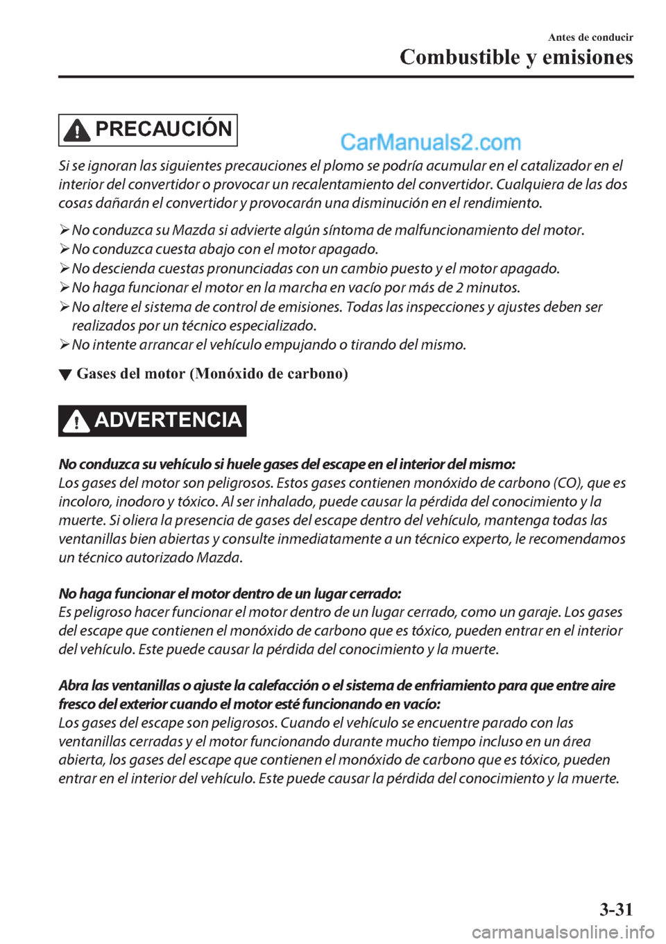 MAZDA MODEL 2 2019  Manual del propietario (in Spanish) �3�5�(�&�$�8�&�,�