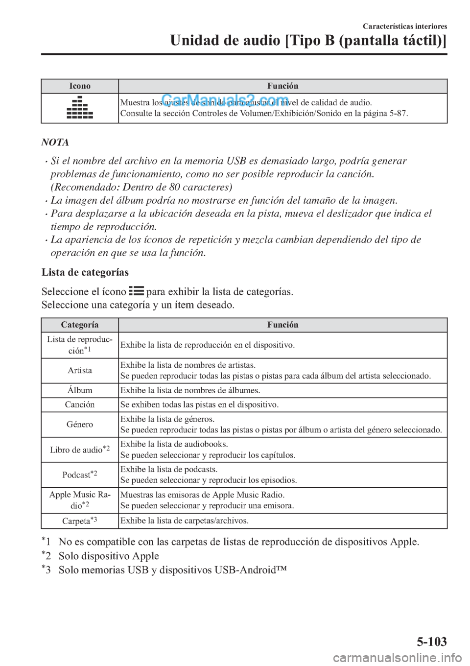 MAZDA MODEL 2 2019  Manual del propietario (in Spanish) �,�F�R�Q�R �)�X�Q�F�L�y�Q
�0�X�H�V�W�U�D��O�R�V��D�M�X�V�W�H�V��G�H��V�R�Q�L�G�R��S�D�U�D��D�M�X�V�W�D�U��H�O��Q�L�Y�H�O��G�H��F�D�O�L�G�D�G��G�H��D�X�G�L�R�
�&�R�Q�V�X�O�W�H��O�D��V�H�