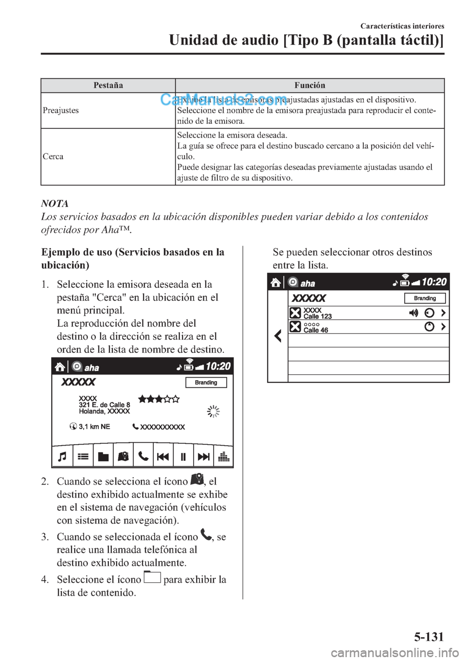 MAZDA MODEL 2 2019  Manual del propietario (in Spanish) �3�H�V�W�D�x�D �)�X�Q�F�L�y�Q
�3�U�H�D�M�X�V�W�H�V�(�[�K�L�E�H��O�D��O�L�V�W�D��G�H��H�P�L�V�R�U�D�V��S�U�H�D�M�X�V�W�D�G�D�V��D�M�X�V�W�D�G�D�V��H�Q��H�O��G�L�V�S�R�V�L�W�L�Y�R�
�6�H�O�H�F�